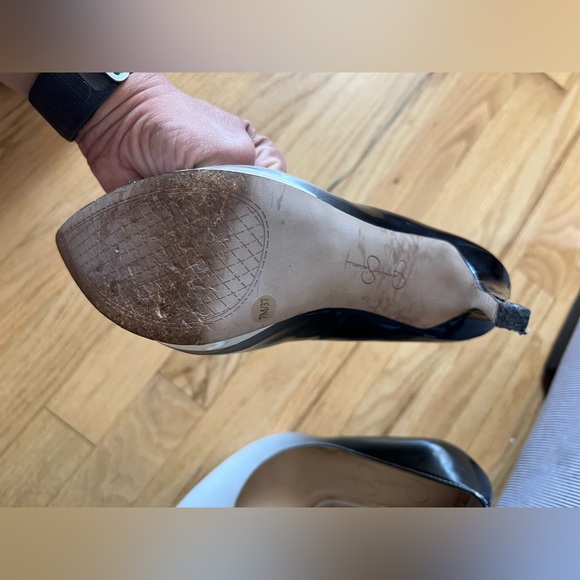 Jessica Simpson ombré black and white platform pointed heels - Picture 9 of 16